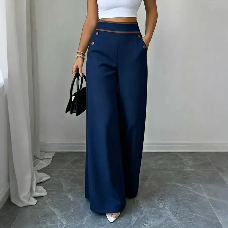 Oriessa - Pantalones estilo marinero de tiro alto