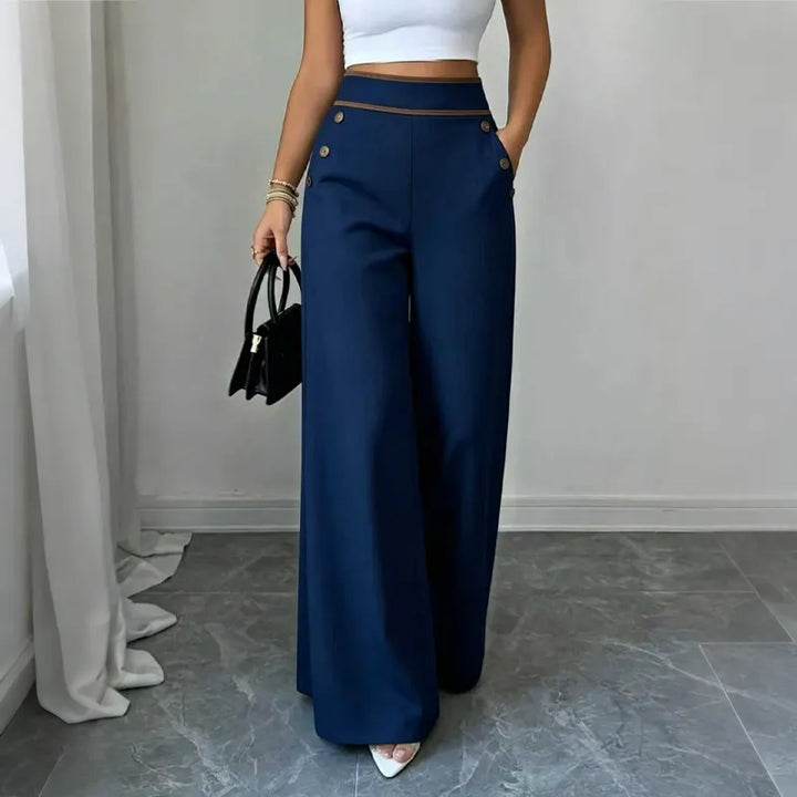 Oriessa - Pantalones estilo marinero de tiro alto