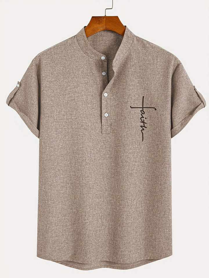 Harlan - Camisa texturizada de cuello alto