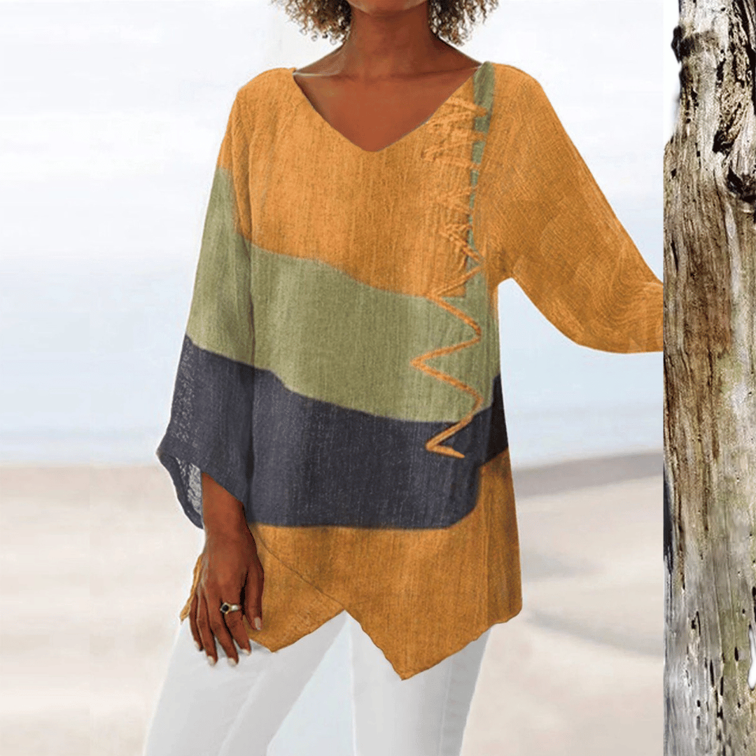 Ingrid - Blusa ligera con estampado geométrico