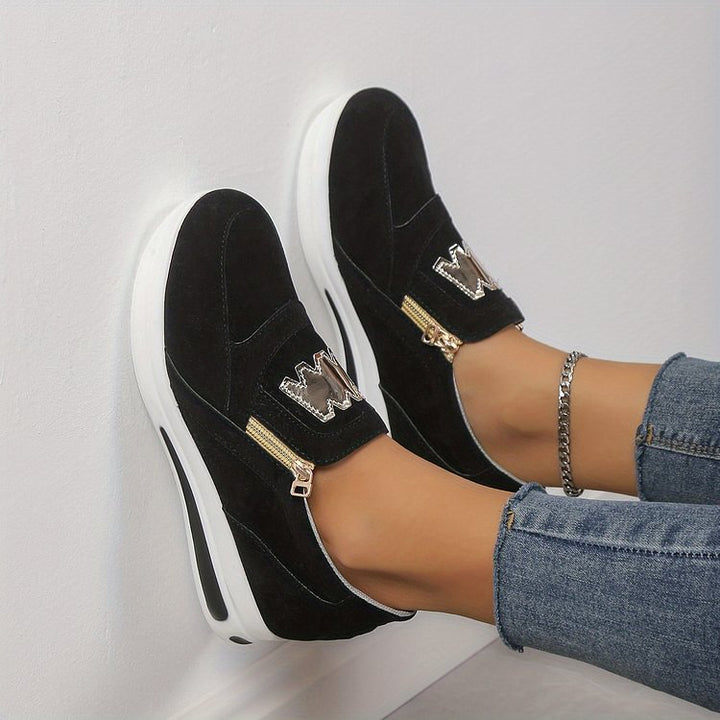 Ovelia - Tenis sin cordones de plataforma