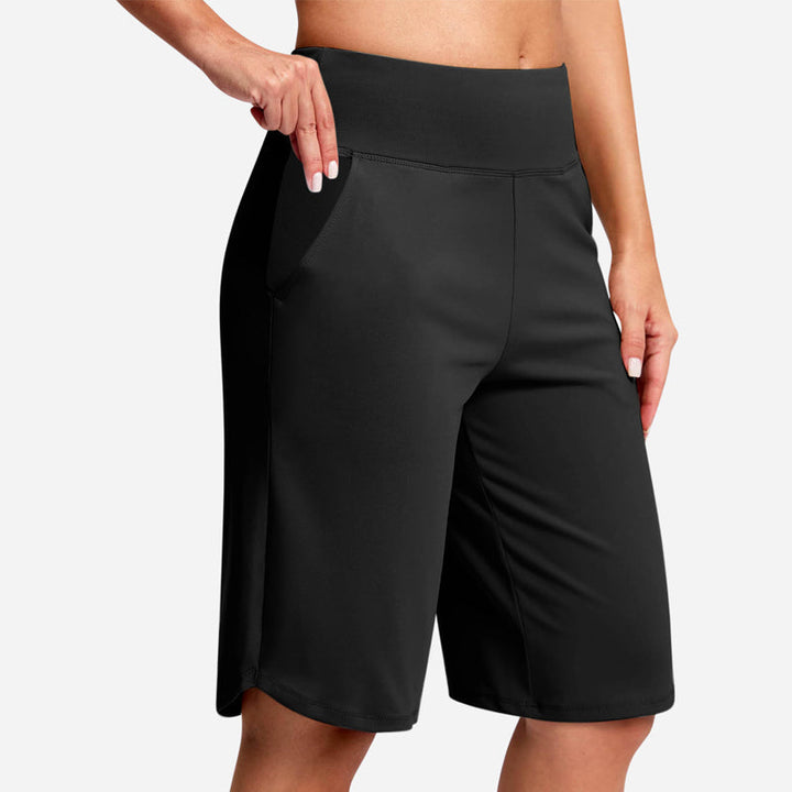 Kendall - Shorts ciclistas de tiro alto con bolsillos