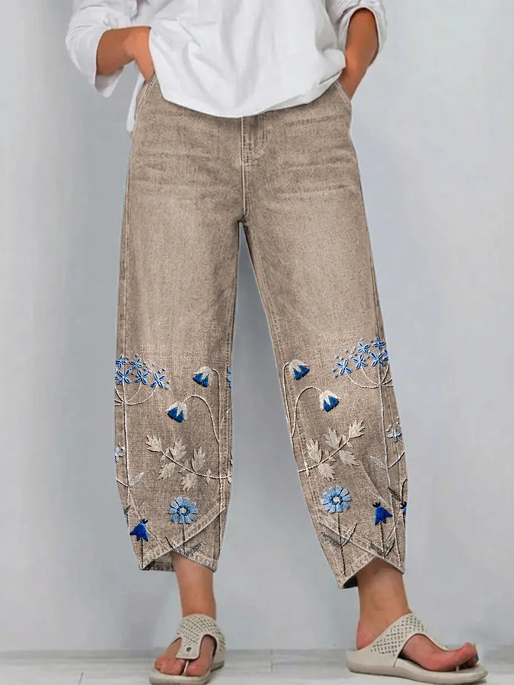 Giada - Jeans estampados de corte relajado