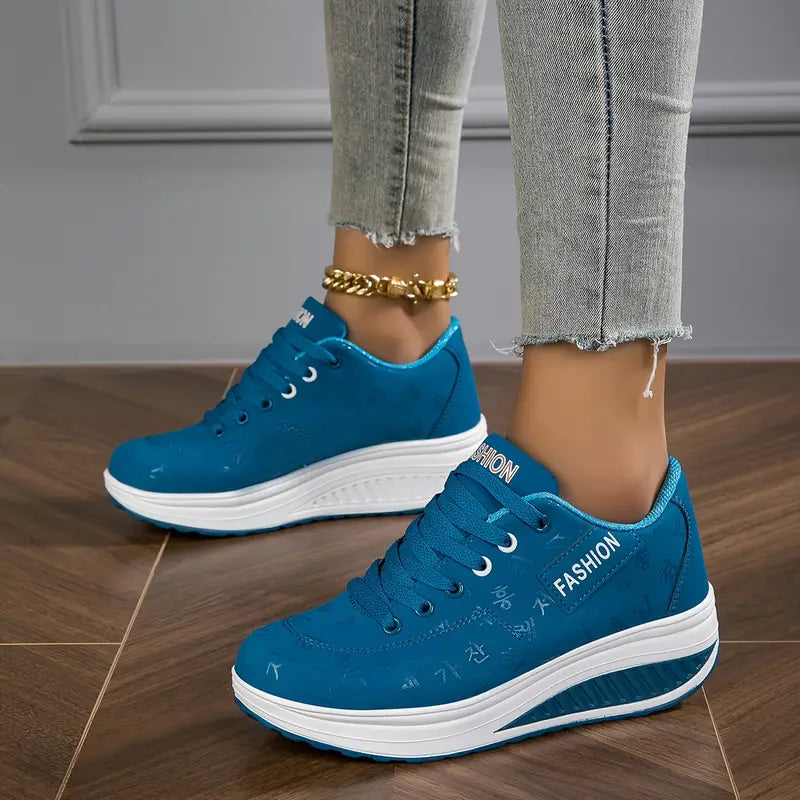 Sable - Tenis de plataforma con agujetas estilo casual