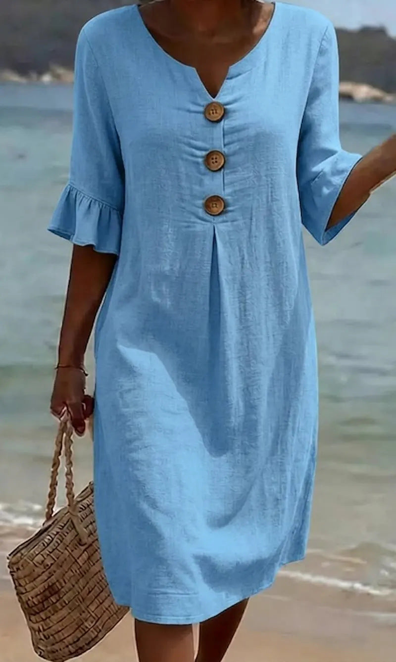 Jonquil - Vestido casual con botones al frente