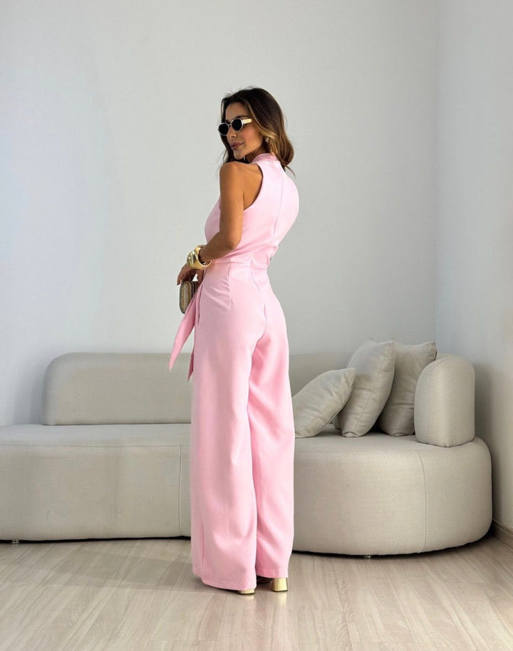 Ismerie - Jumpsuit fluido de pierna ancha