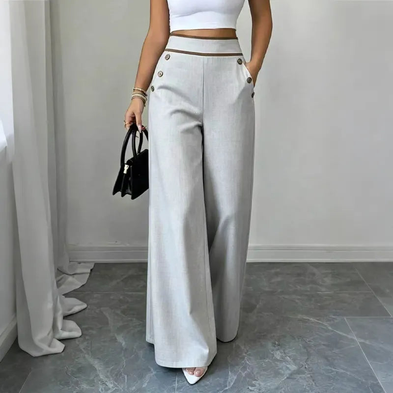 Oriessa - Pantalones estilo marinero de tiro alto