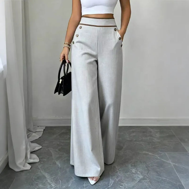 Oriessa - Pantalones estilo marinero de tiro alto