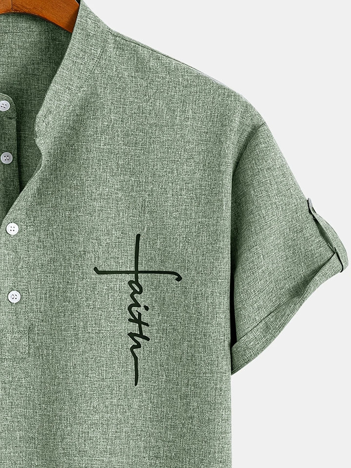 Harlan - Camisa texturizada de cuello alto