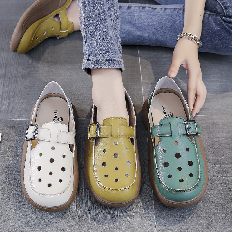 Nayeli - Zapatos cómodos para caminar con hebilla