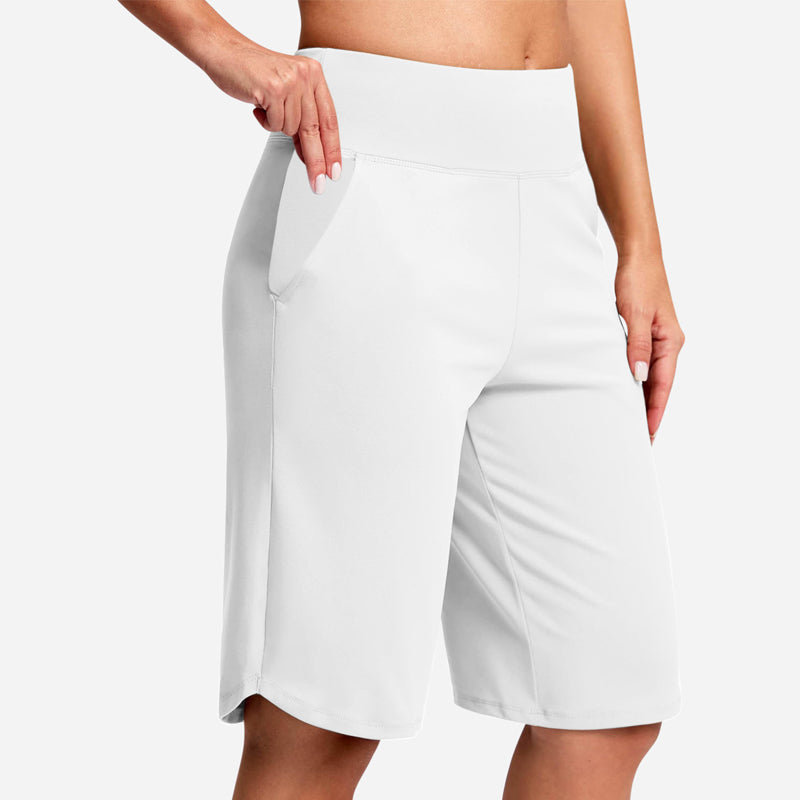 Kendall - Shorts ciclistas de tiro alto con bolsillos