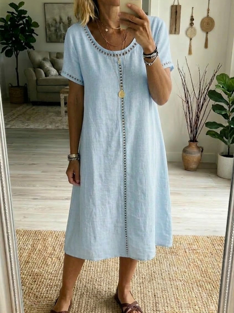 Josslyn - Vestido midi de manga corta