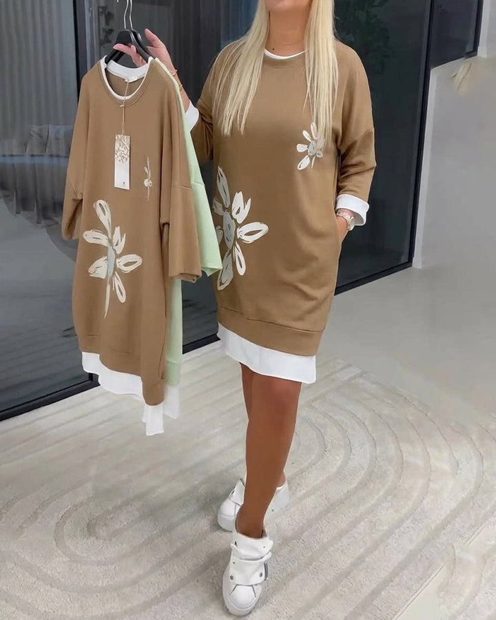 Helia - Vestido tipo sudadera de tacto suave