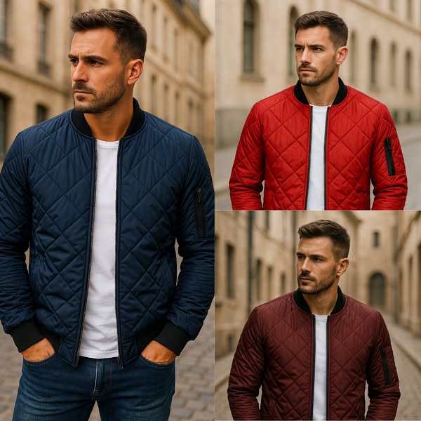 Tanner - Chamarra bomber acolchada