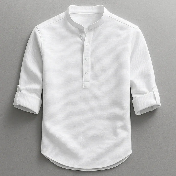 Jarvis - Camiseta Henley texturizada