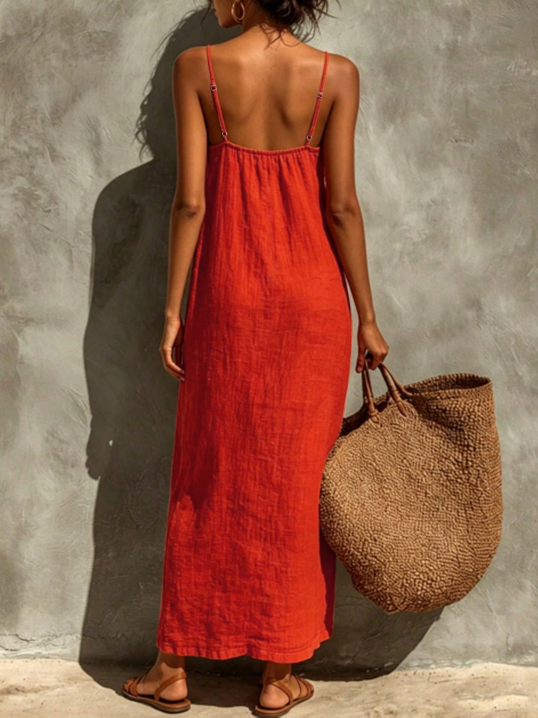 Ismeralda - Vestido maxi ligero de tirantes