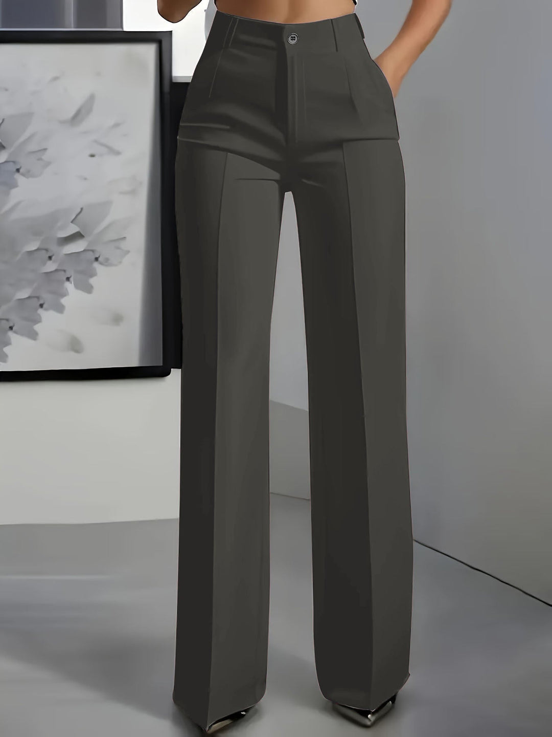 Adorisse - Pantalón sastre de pierna ancha y tiro alto