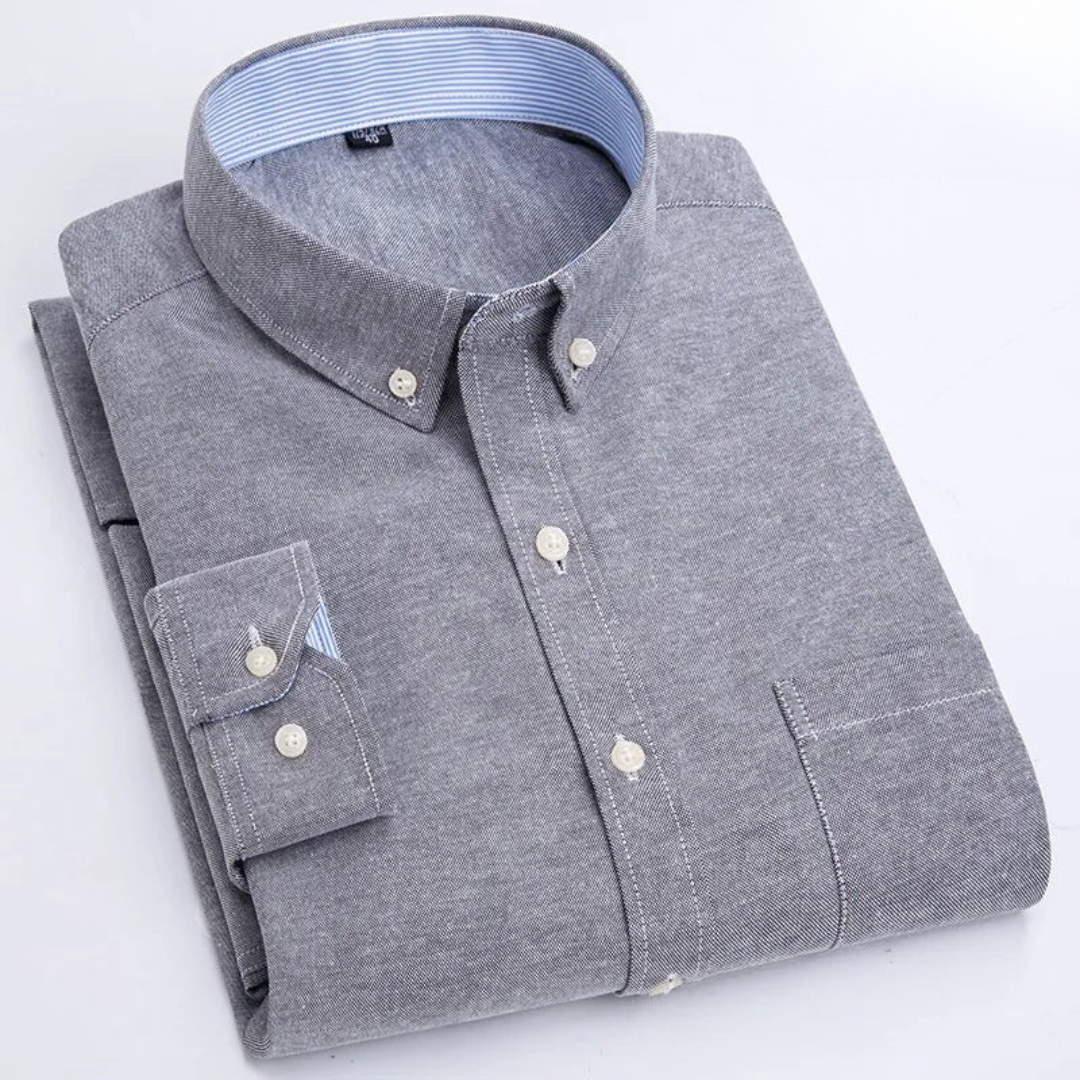 Edison - Camisa premium de manga larga con botones