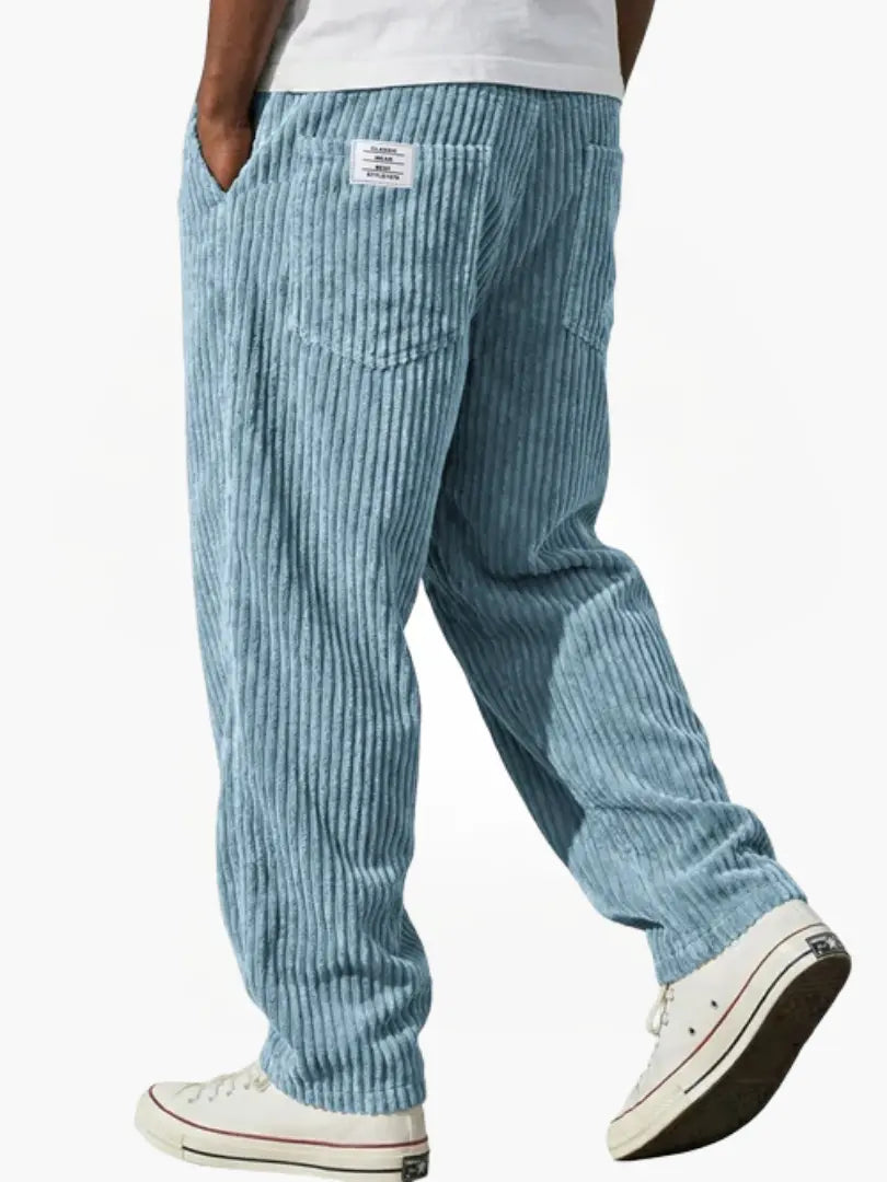 Faren - Pantalones texturizados con cordón de ajuste