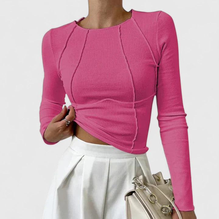 Cherish - elegante blusa informal de manga larga
