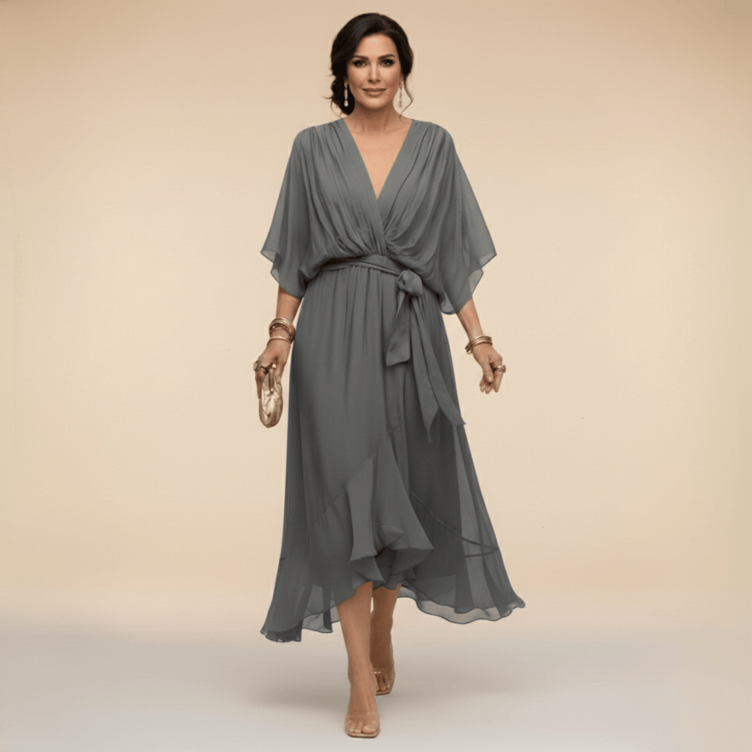 Mirabelle - Vestido vaporoso con escote en V
