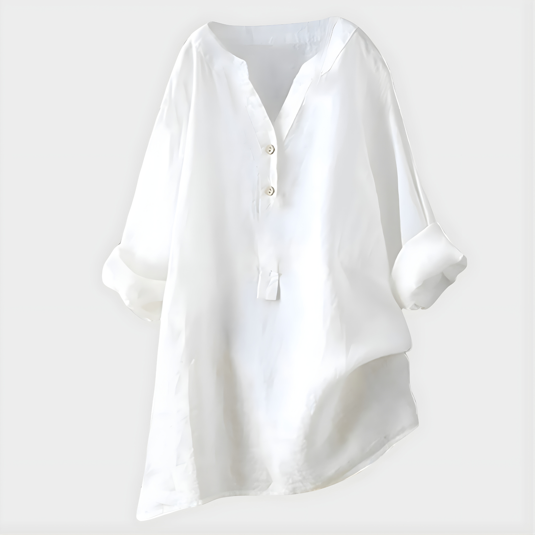 Fenella - Blusa tipo túnica con botones al frente