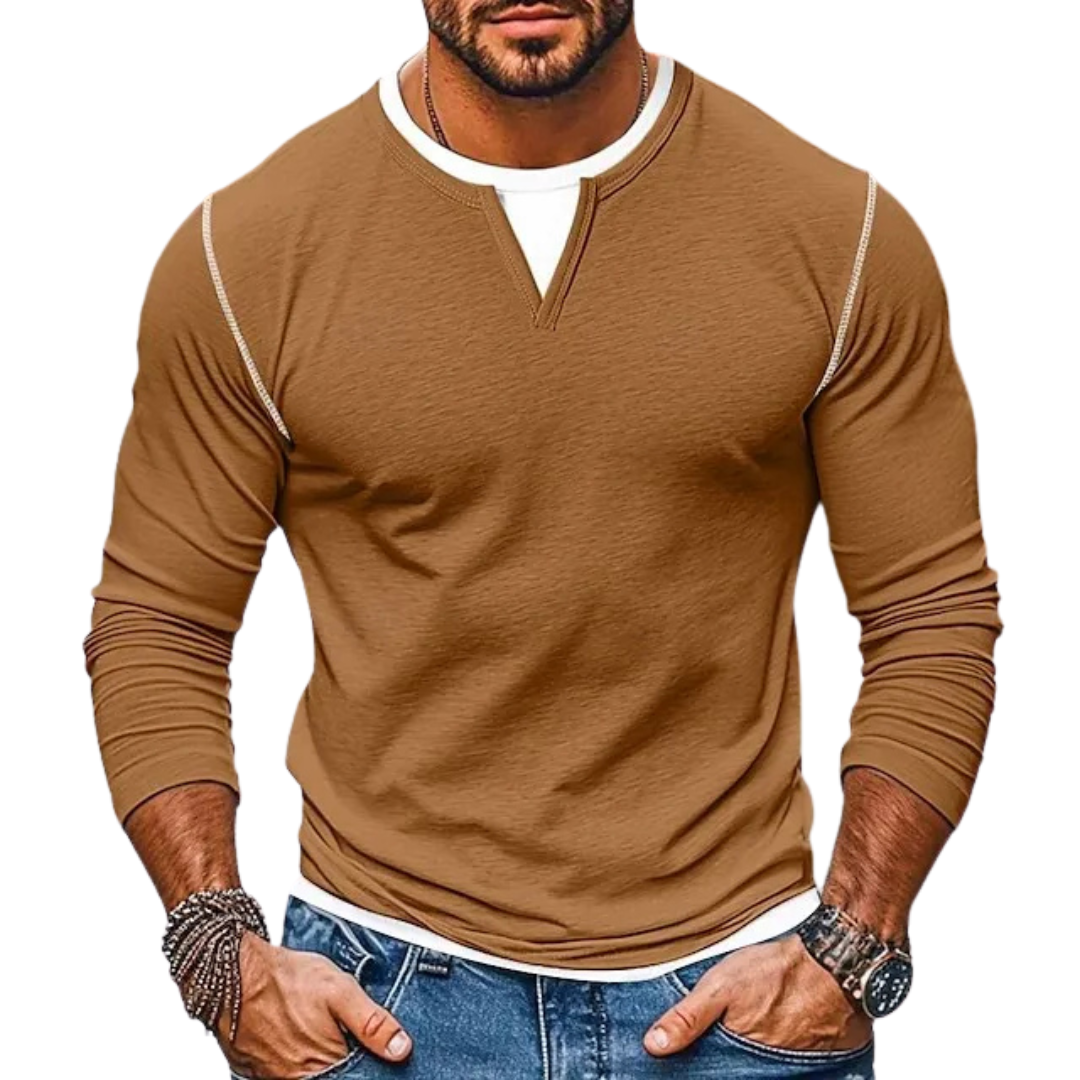 Irving - Camisa de manga larga suave al tacto