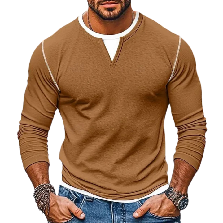 Irving - Camisa de manga larga suave al tacto