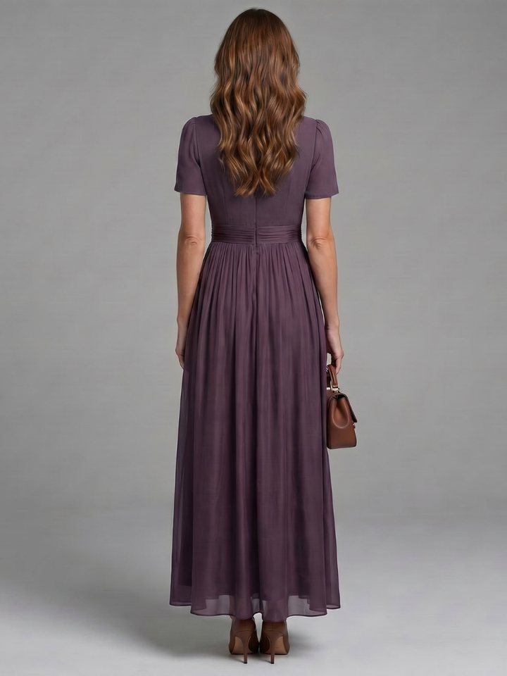 Jovelle - Vestido maxi plisado de tacto suave