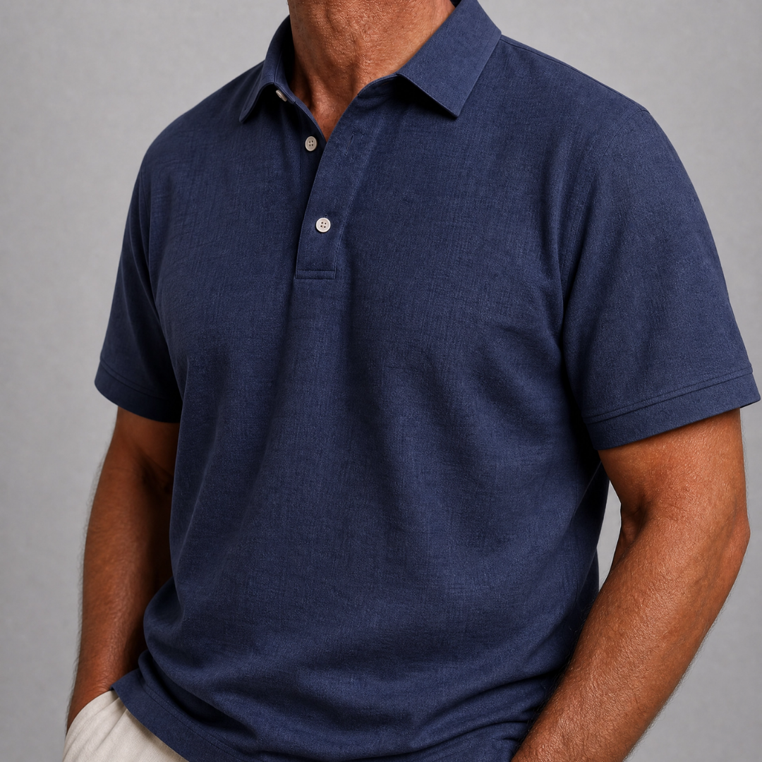 Fenwick - Playera polo de lino ligera