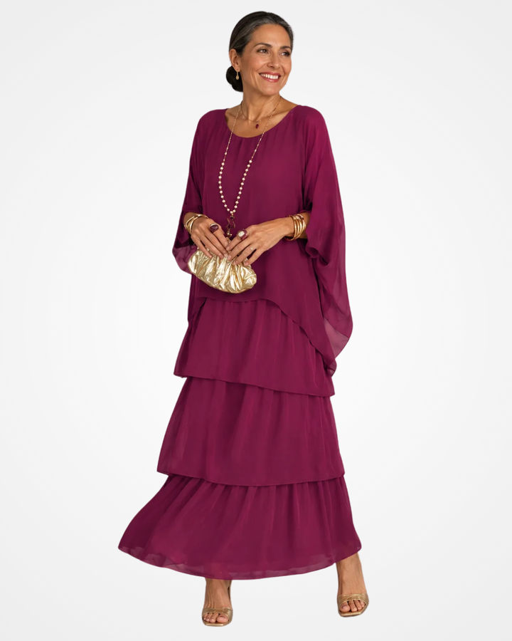 Sylvia - Vestido maxi fluido de tacto suave