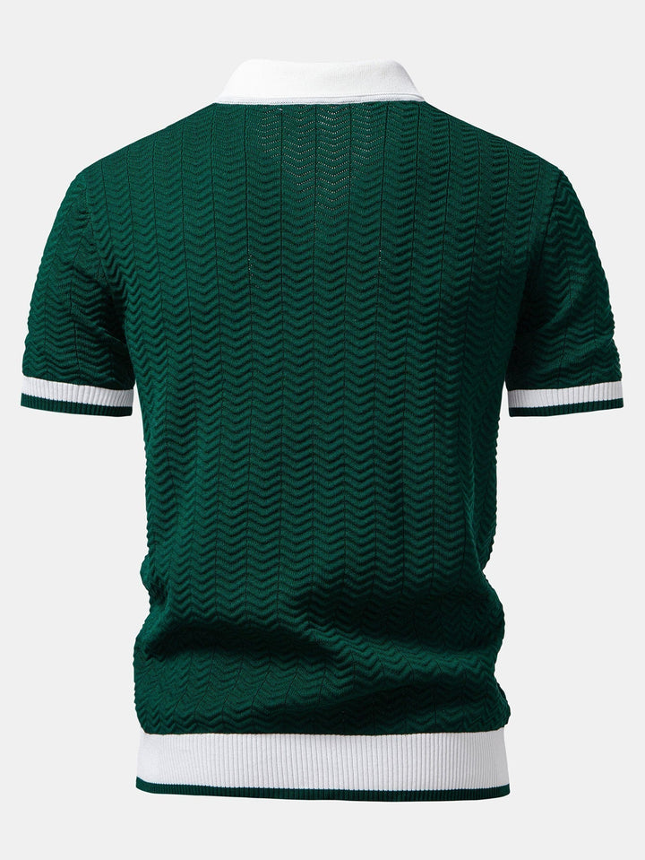 Arleno - Polo de punto texturizado con cuello en V