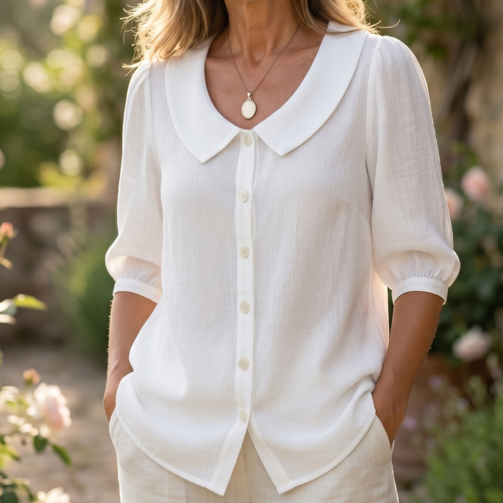 Phaelyn - Blusa ligera con cuello redondo