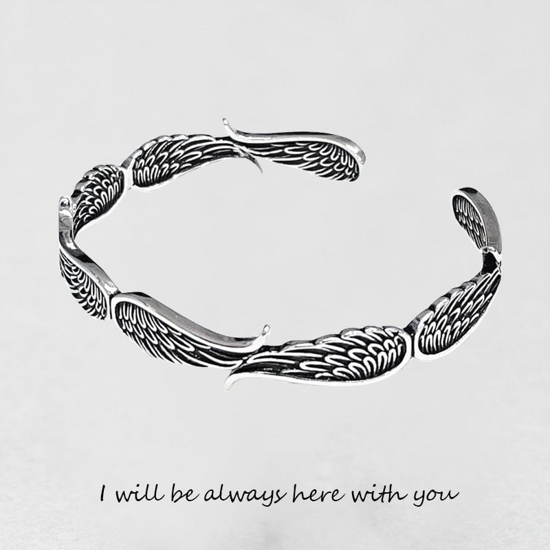 Raveya - Pulsera con ala de ángel pulida