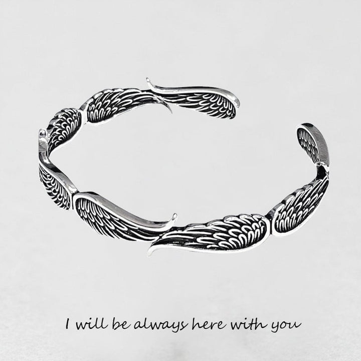 Raveya - Pulsera con ala de ángel pulida
