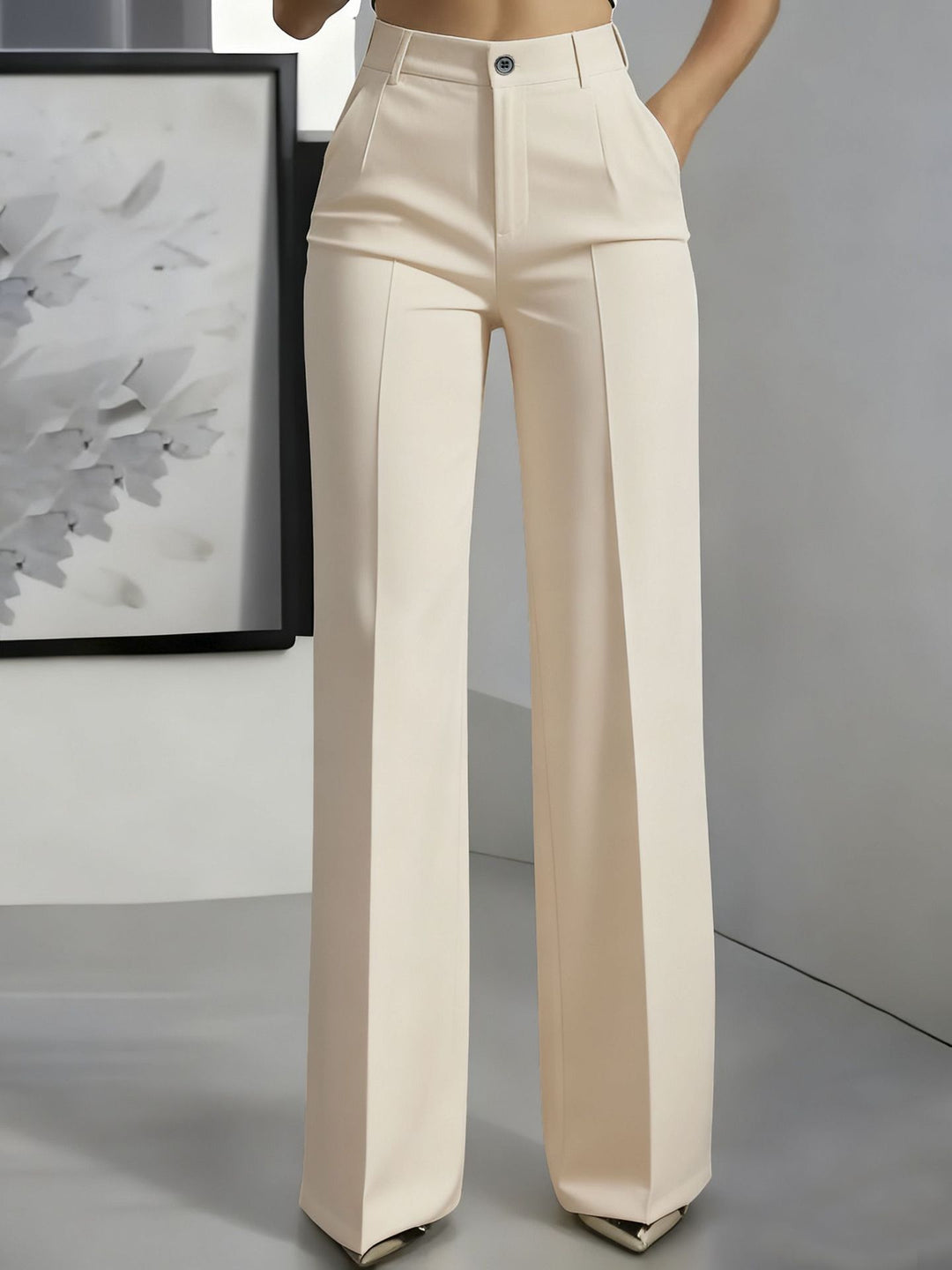 Orelisse - Pantalón de pierna ancha de tiro alto
