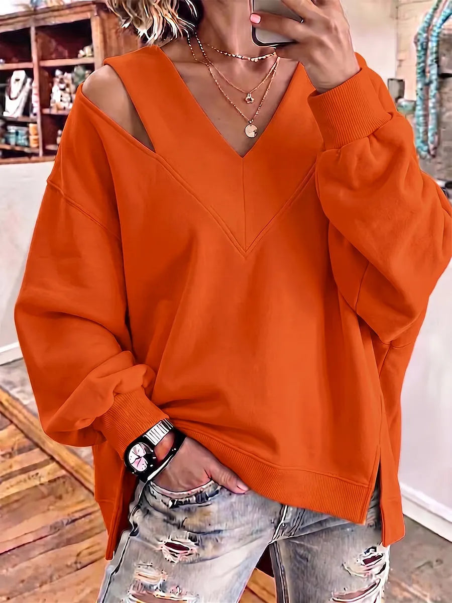 Aurelia - Sudadera de cuello en V suave al tacto
