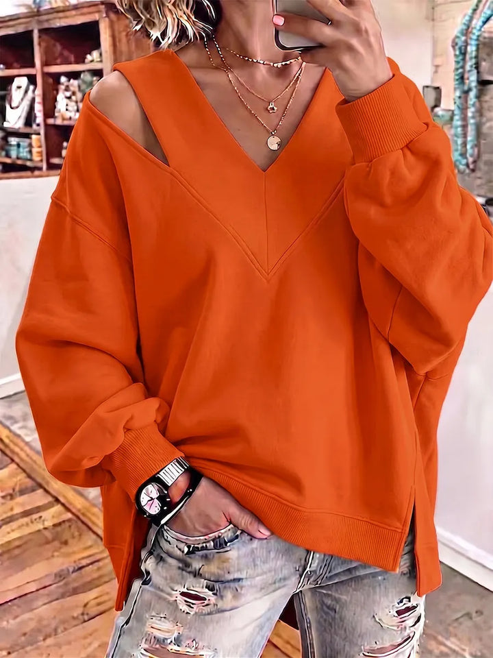 Aurelia - Sudadera de cuello en V suave al tacto