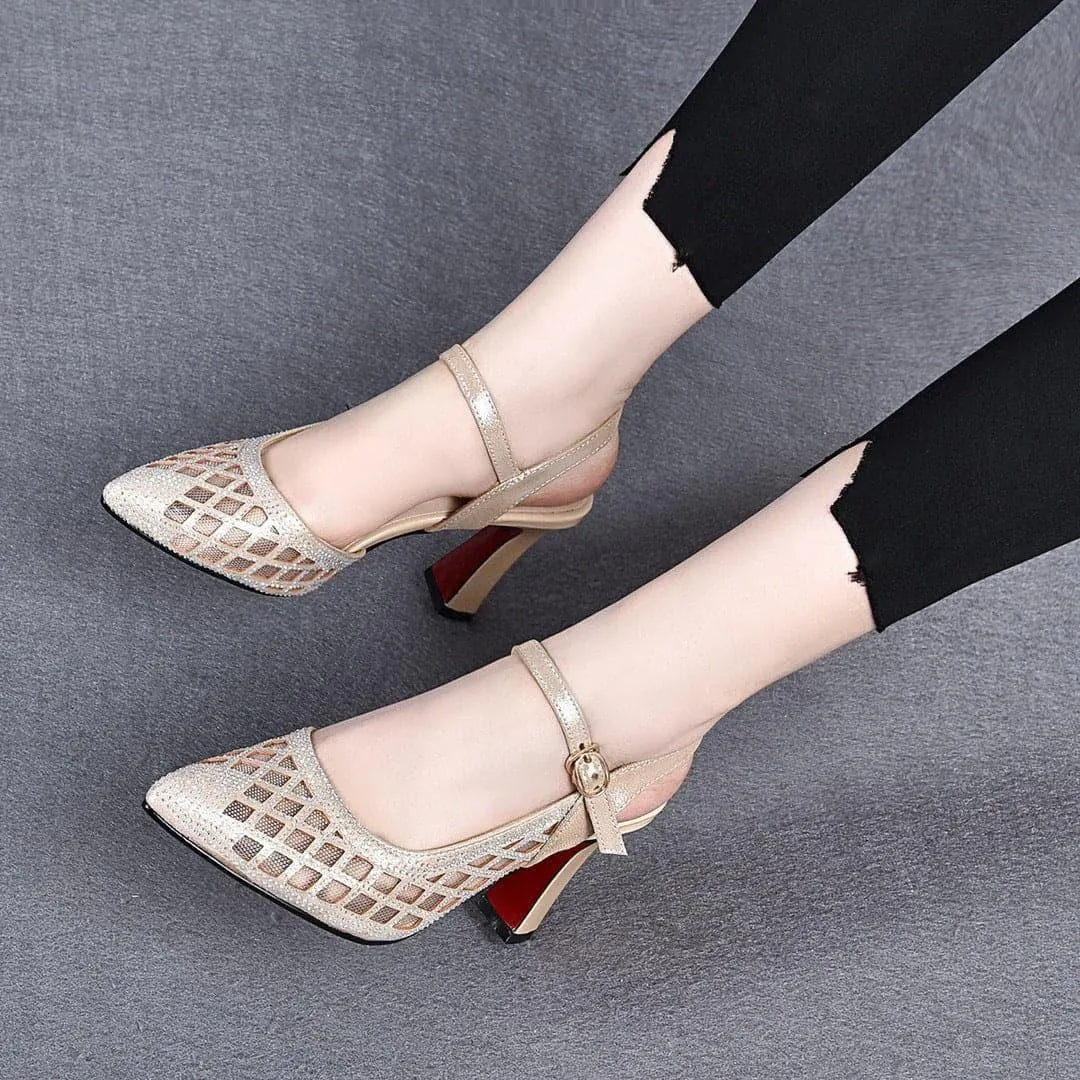 Delyse - Zapatos de tacón ancho premium