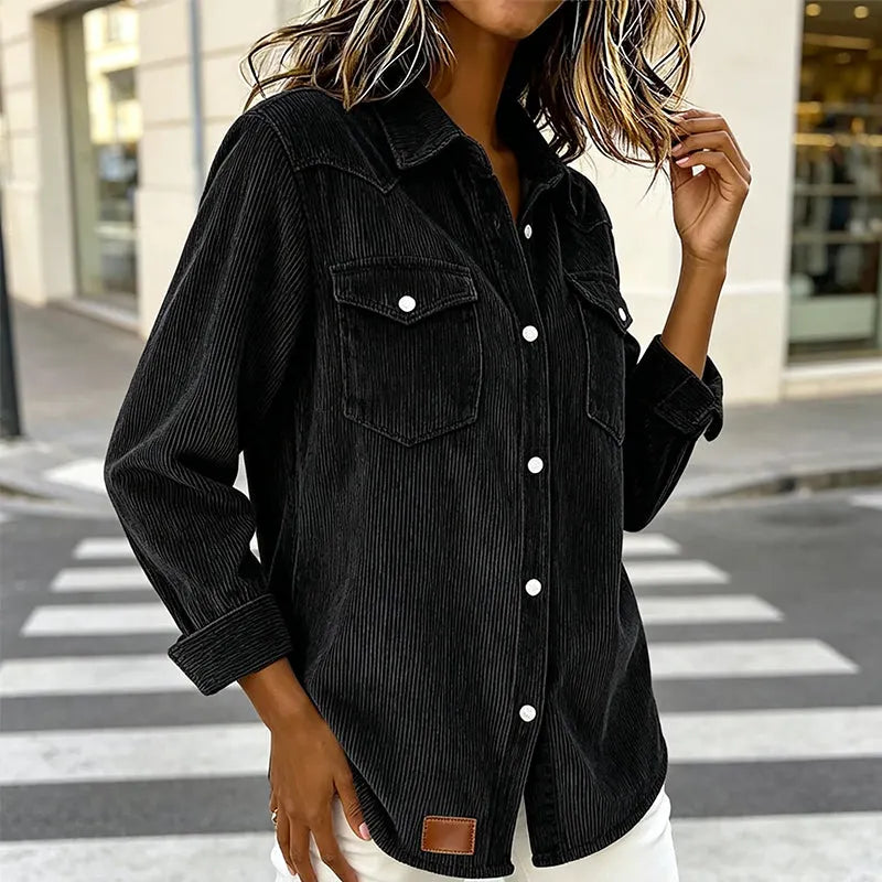 Loredana - Camisa abotonada de tacto suave