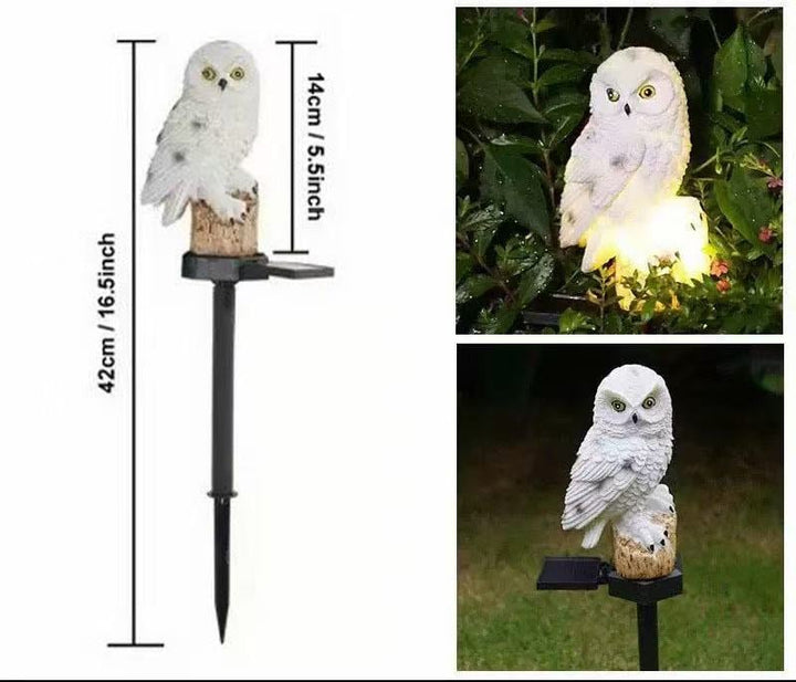 Amora - Lámpara decorativa para jardín con forma de búho
