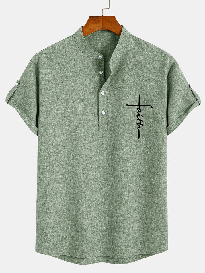 Harlan - Camisa texturizada de cuello alto