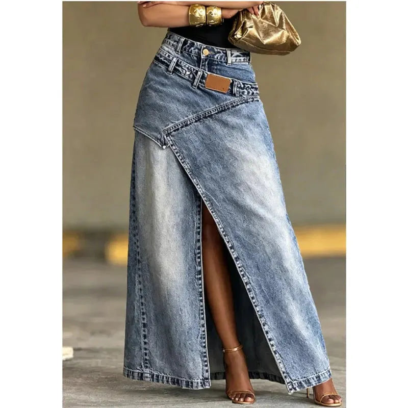 Solina - Falda maxi de capas estructurada