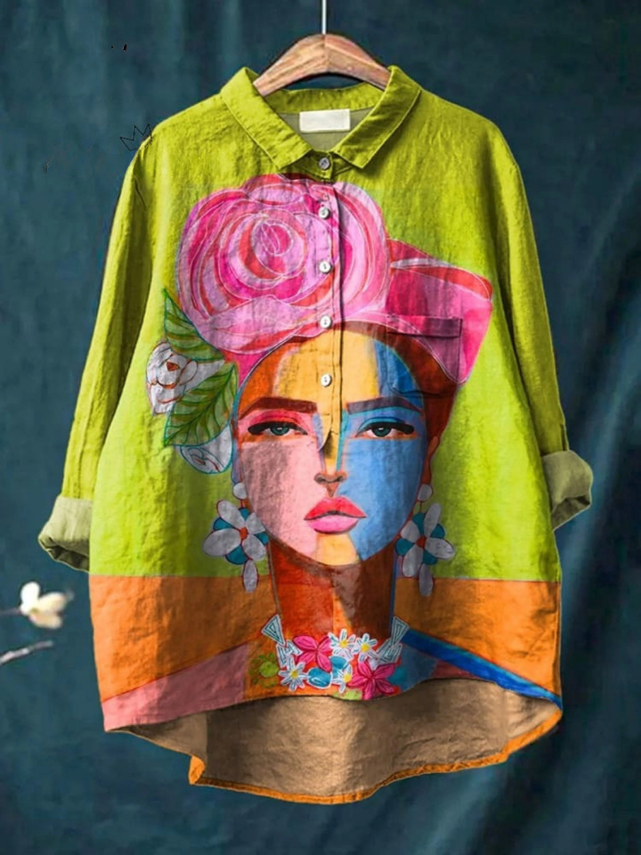Maxine - Camisa casual de tacto suave