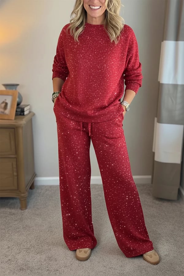 Celia - Coordinado de saco y pantalón con acabado brillante