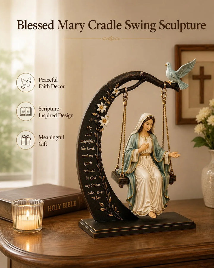 Calienne - Escultura de sobremesa de Nuestra Señora en columpio