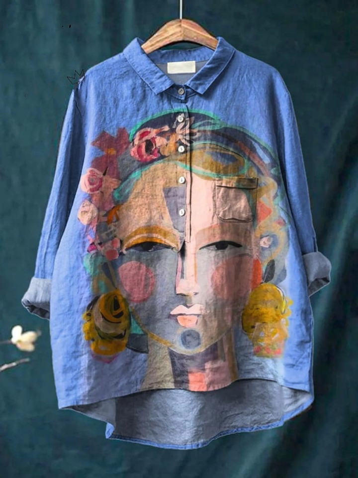 Maxine - Camisa casual de tacto suave