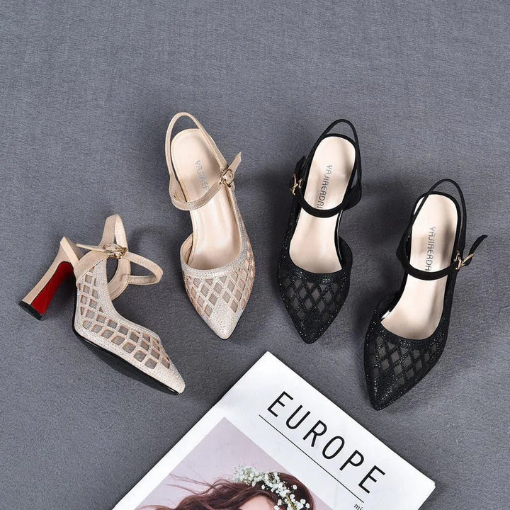 Delyse - Zapatos de tacón ancho premium