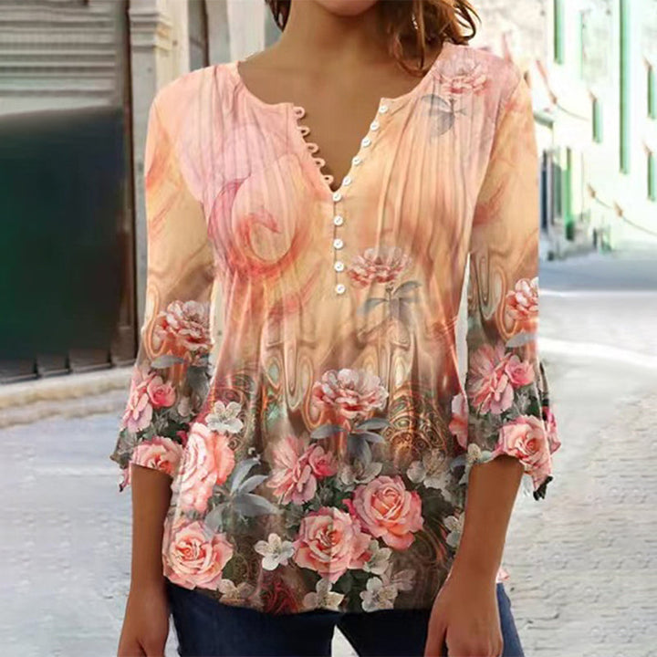 Devika - Blusa con estampado floral