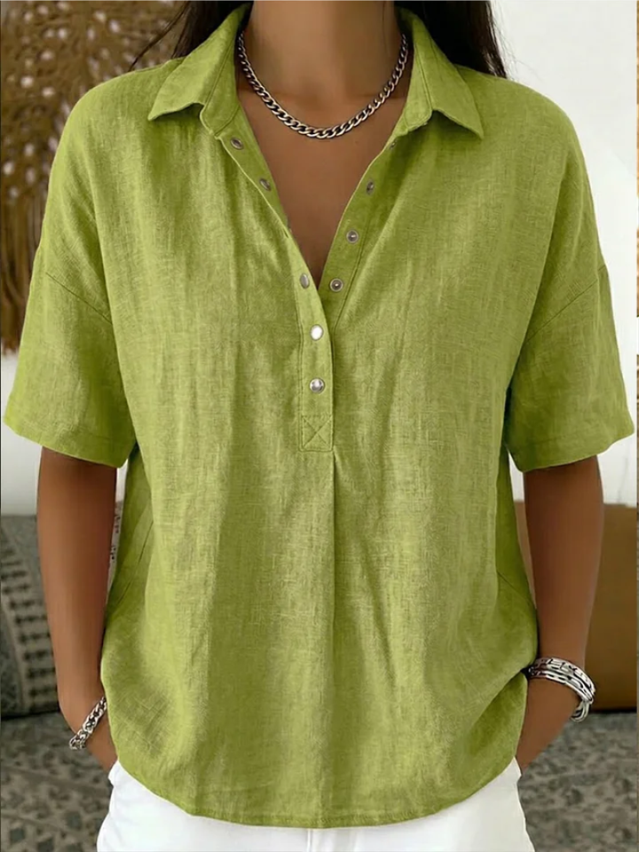 Eulalia - Blusa de tacto suave con cuello